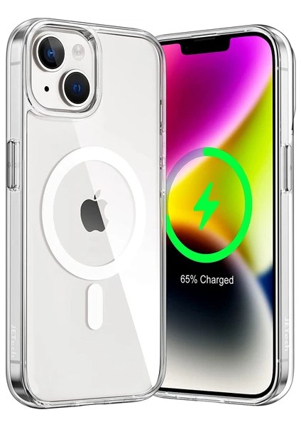 Iphone Kılıf Kablosuz Şarj Magsafe Özellikli Köşe Korumalı Şeffaf Kılıf