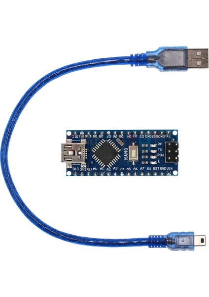 Roba Arduino Nano 3.0 V3 USB Kablo Hediyeli - Atmel ATMEGA328 - Geliştirme Kartı Eğitim Seti Kiti