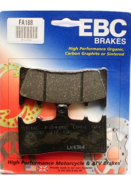 2000-2003 Kawasaki Zx-12 R Ön Fren Balatası Ebc FA188