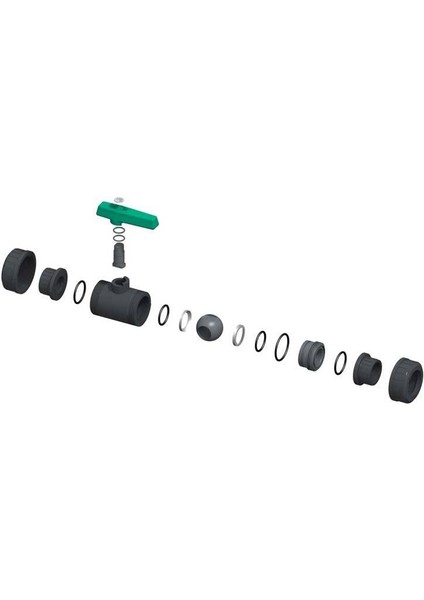 Havuz Pvc Küresel Su Vanası D.75 mm Yapıştırmalı Pool Valve