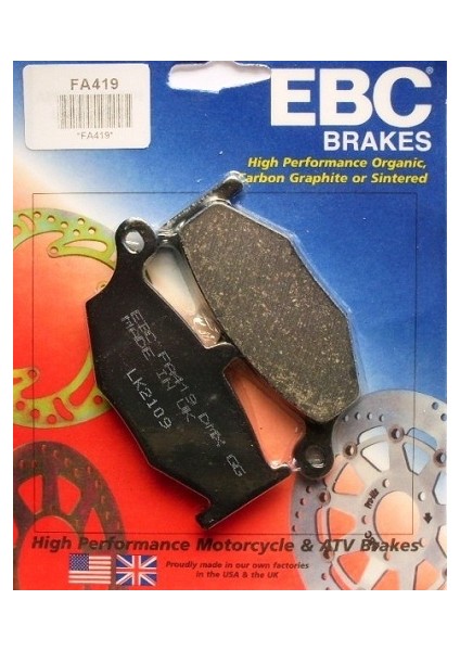 2007-2008 Suzuki Gsx-R 1000 Arka Fren Balatası Ebc FA419