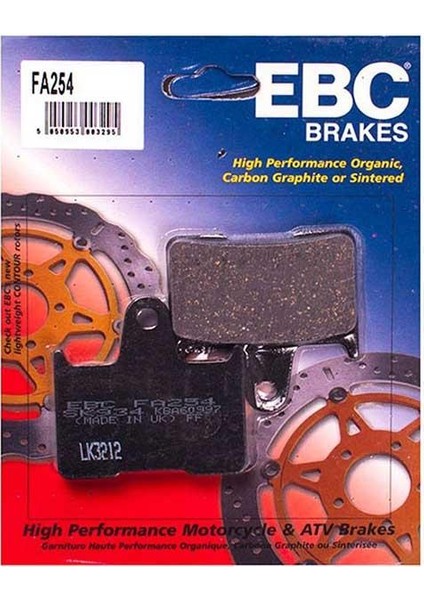 2004-2005 Suzuki Gsx-R 600 Arka Fren Balatası Ebc FA254 B