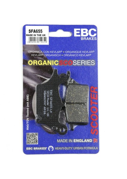 Yamaha Tricity 155 Ön Fren Balatası Sağ Ebc SFA655 Balata