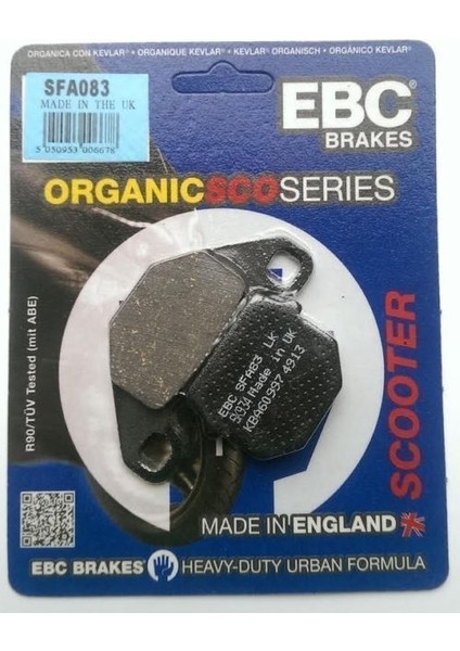 2010-2021 Peugeot Kisbee 50 Ön Fren Balatası Ebc SFA083