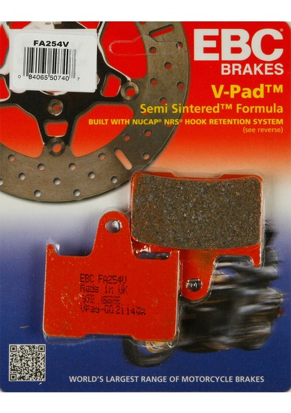 2004-2005 Suzuki Gsx-R 600 Arka Fren Balatası Ebc FA254V Yarı Sin