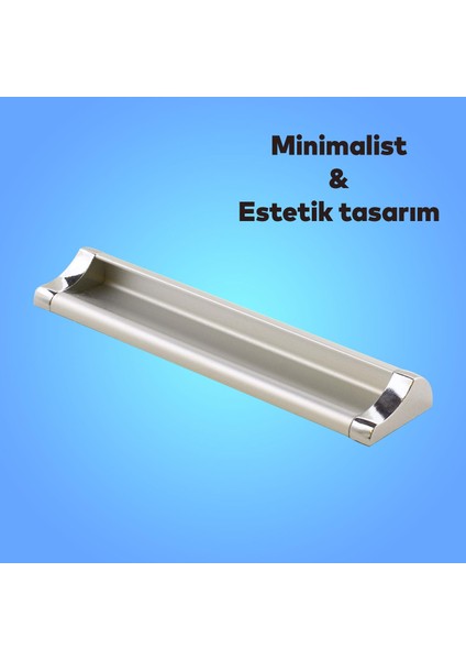 Mobilya Dolap Kapak Çekmece Kulpu Kulbu 192 mm Mat Krom Metal Kulp fiyatları