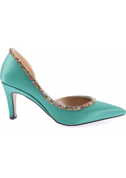 1328 Kadin Transparan Detayli Stiletto