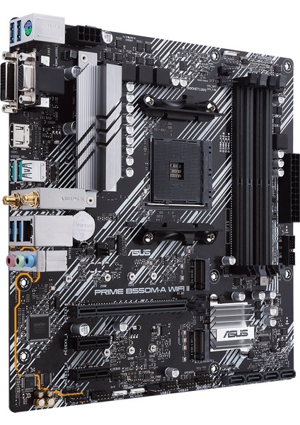 Prıme B550M-A Wıfı Iı Amd B550 Am4 DDR4 4866 Hdmı Dvı Vga Çift M2 Usb3.2 Ax Wifi + Bt Argb Matx (Prıme B550M-A Wıfı Iı) Anakart