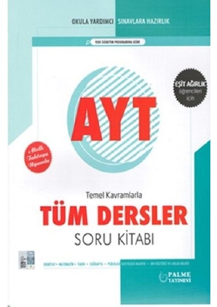 YKS AYT Tüm Dersler Soru Kitabı (Eşit Ağırlık)