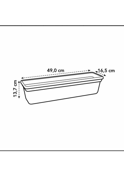 Nergiz Balkon ve Bahçe Saksı 50 Cm Yeşil 7,5 Litre