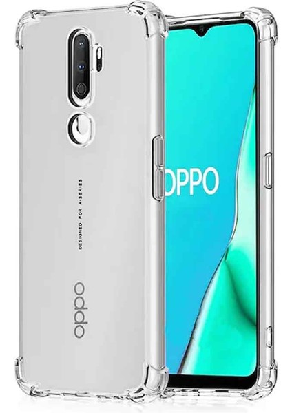 Oppo A5 2020 / A9 2020 Shock Absorbing Darbe Emicili Şeffaf Silikon Kılıf