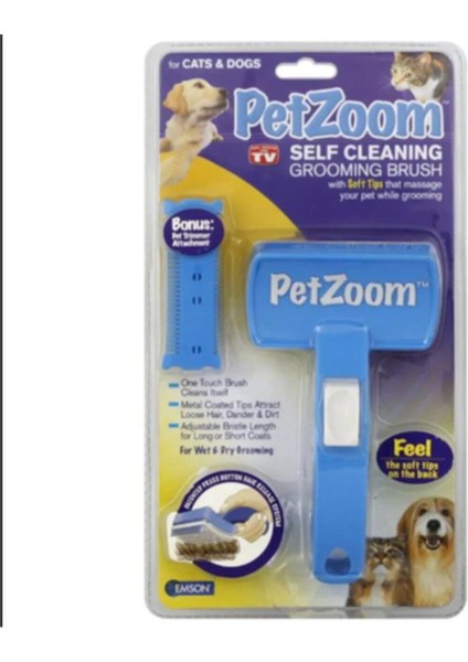 Petzoom Evcil Hayvan Tarak ve Tüy Kesme Aleti -Kedi ve Köpek Için