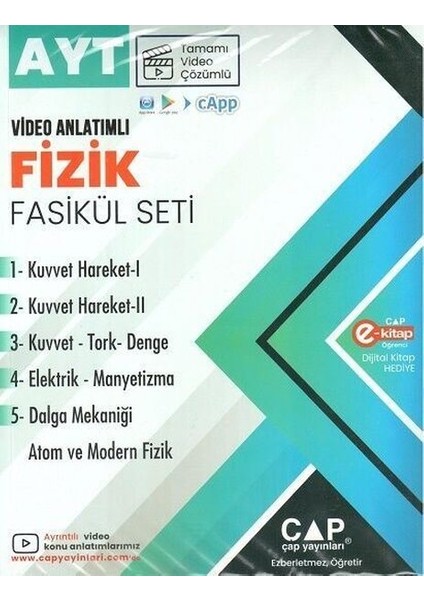 Çap Yayınları 2023 AYT Fizik Seti