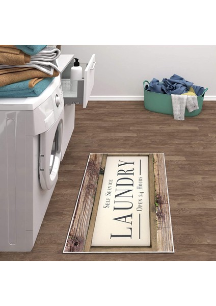 Dekoratif Özel Tasarım Ince Yıkanabilir Leke Tutmaz Kaydırmaz Taban Mutfak Halısı