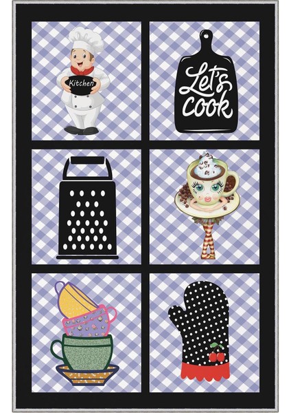 Dekoratif Özel Tasarım Ince Yıkanabilir Leke Tutmaz Kaydırmaz Taban Mutfak Halısı fırsatları