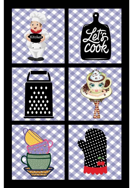 Modern Dekoratif Yıkanabilir Kaymaz Taban Halı – İnce, Yumuşak Salon Halısı, Mutfak Halısı ve Yolluk fiyatları