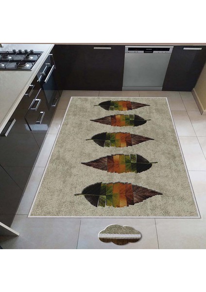 Modern Dekoratif Yıkanabilir Kaymaz Taban Halı – İnce, Yumuşak Salon Halısı, Mutfak Halısı ve Yolluk