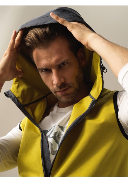 Erkek Sarı Pamuklu Regular Fit Yelek modelleri