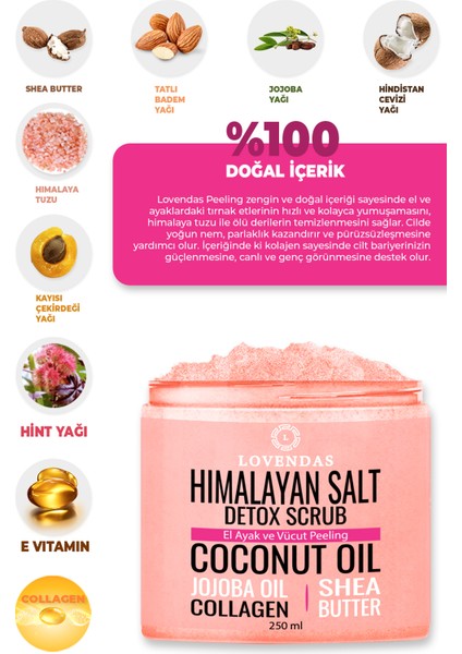 Cilt Yenileyici Besleyici Nemlendirici El Ayak ve Vücut Peeling 250ML