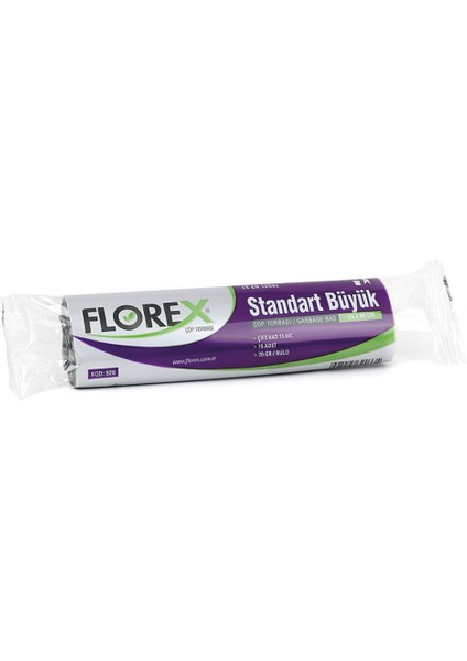Standart Büyük Boy Çöp Torbası Siyah 65 x 80 cm 50 x 10'lu fiyatları