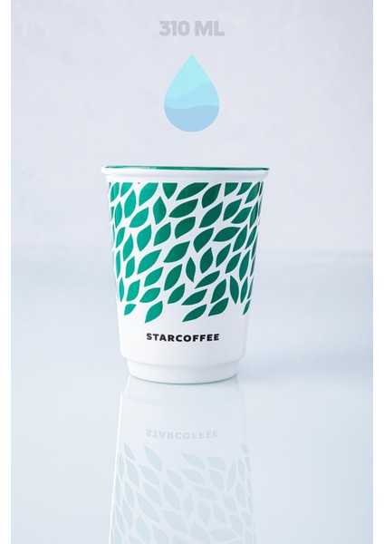 Starcoffee 2 Adet Cappucino, Filtre Kahve, Çay, Nescafe Fincan, 310 Ml. Kulpsuz Kupa