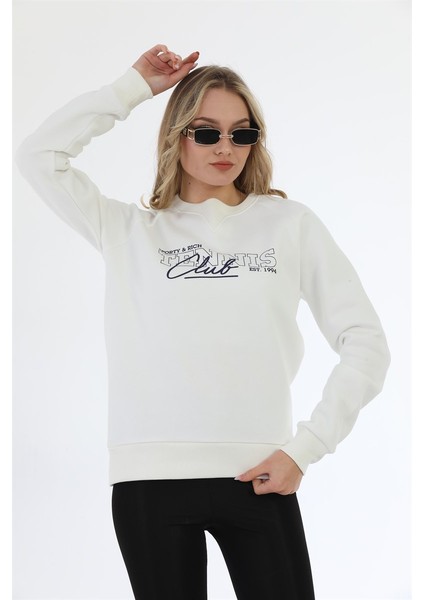 Kadın Beyaz Sweatshirt MW5716