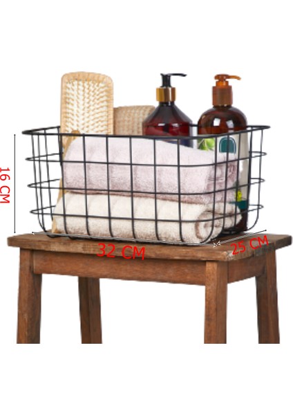 Mat Siyah Organizer Sepet 32x25x16 cm Banyo ve Mutfak İçin Pratik Çözüm fiyatları