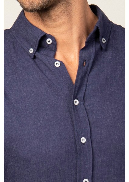 Slim Fit Kışlık Yün Viskon Düz Gömlek modelleri