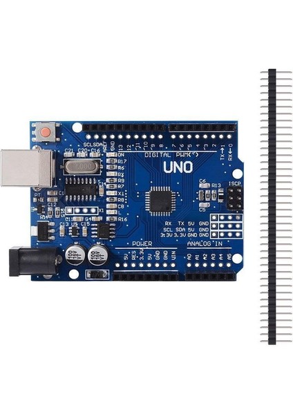 Roba Arduino Uno R3 Klon ATMEGA328P Smd CH340 Açık Kaynak Kodlu Yazılım Geliştirme Kartı