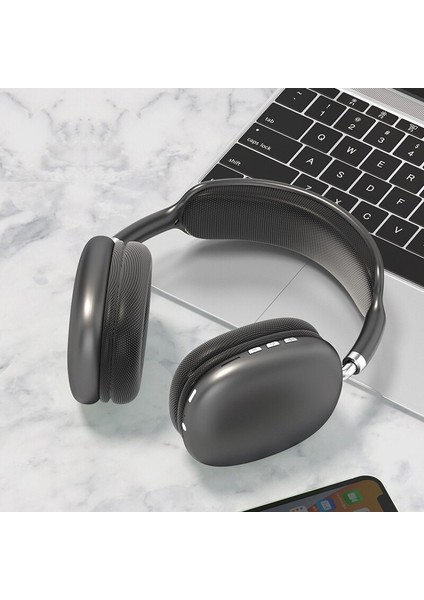 P9 Air Kablosuz Bluetooth 5.0 Wirelles Mikrofonlu Kulaklık Stereo Siyah