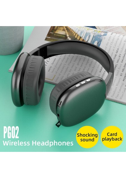P9 Air Kablosuz Bluetooth 5.0 Wirelles Mikrofonlu Kulaklık Stereo Siyah