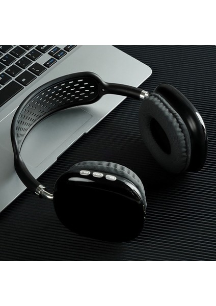 P9 Air Kablosuz Bluetooth 5.0 Wirelles Mikrofonlu Kulaklık Stereo Siyah