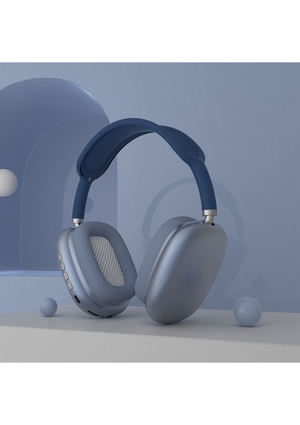 P9 Air Kablosuz Bluetooth 5.0 Wirelles Mikrofonlu Kulaklık Stereo Mavi