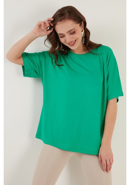 Bisiklet Yaka Oversize Bluz Bayan Bluz 5864528