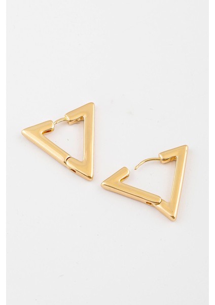 Minimalist Üçgen Halka Küpe 2,8 cm