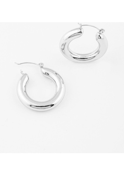 Minimalist Boru Halka Küpe 3.5 cm