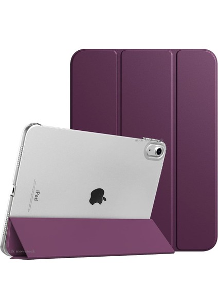 Apple iPad 10. Nesil 10.9 2022 Tablet Zırh Kılıf Slim Smart Standlı Akıllı Kapak Otomatik Uyandırma/uyku Akıllı Folio ve Sert Pc Yarı Saydam Arka Kapak iPad