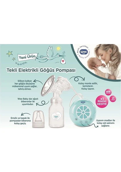 Wee Baby Elektrikli Tekli Göğüs Pompası