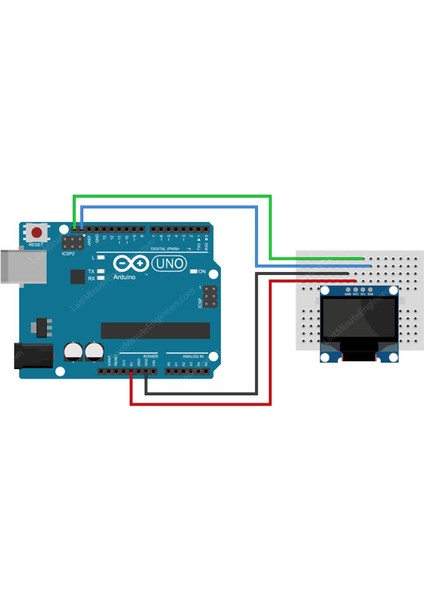 Roba 0.96" I2C 128X64 Beyaz OLED LCD