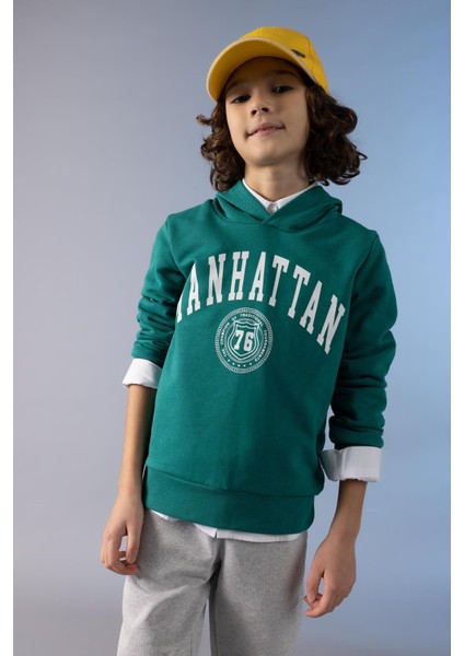 Erkek Çocuk Kapüşonlu Baskılı Sweatshirt Z4596A623SP modelleri