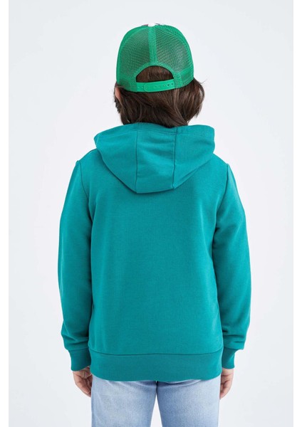 Erkek Çocuk Kapüşonlu Baskılı Sweatshirt Z4596A623SP