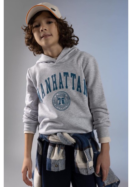 Erkek Çocuk Regular Fit Kapüşonlu Sweatshirt Z4596A623SP