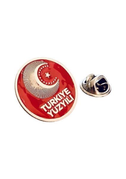 Türkiye Yüzyılı Kırmızı Gümüş Yaka Rozeti