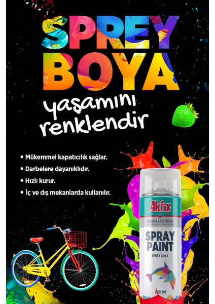 Sprey Boya Parlak Siyah RAL9005 400ML / 300GR