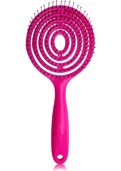 Demir Uçlu Vegan Saç Açma Tarak Pembe