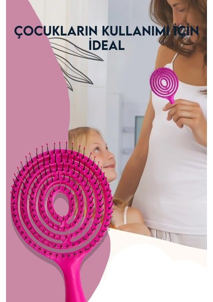 Demir Uçlu Vegan Saç Açma Tarak Pembe fiyatları