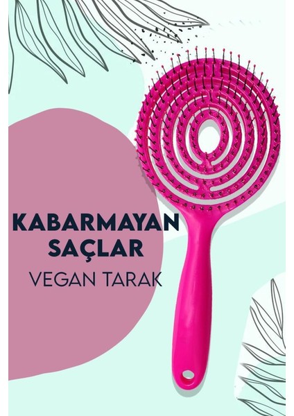 Demir Uçlu Vegan Saç Açma Tarak Pembe fırsatları