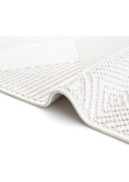 Vera 1454 Krem Yumuşak Dokulu Halı Kilim Salon Mutfak Koridor Kesme Yolluk Dokuma Makine Halısı