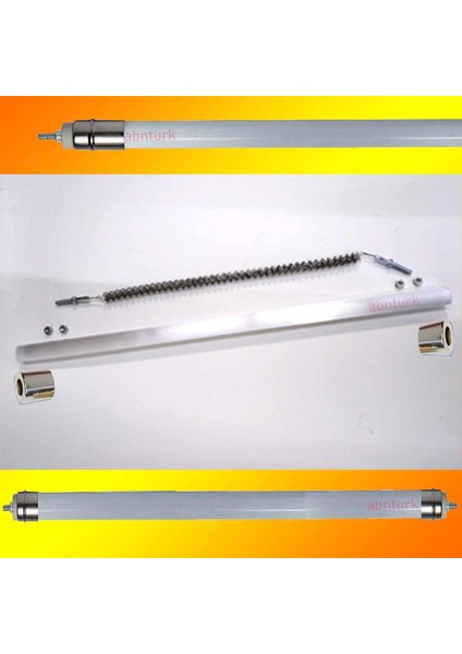 Cam ve Tel Birlikte 2500W Resistans Tel + 55CM Cam Kumtel Ecoray Infrared Isıtıcı Filament Buzlu Cam