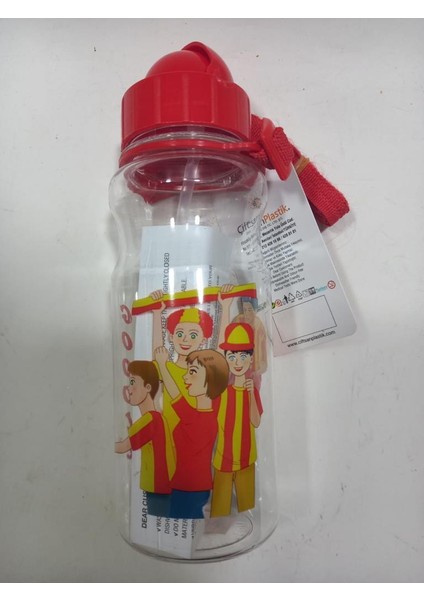 Sarı Kırmızı Renkli Futbolcu Suluğu 500ML Kırılmaz Su Matarası